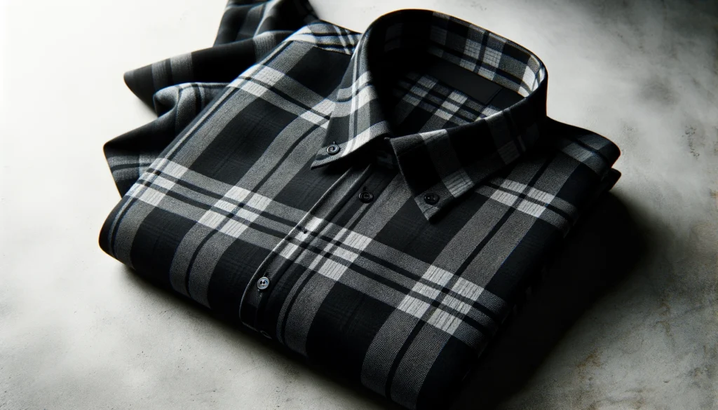 Black Plaid Fabric