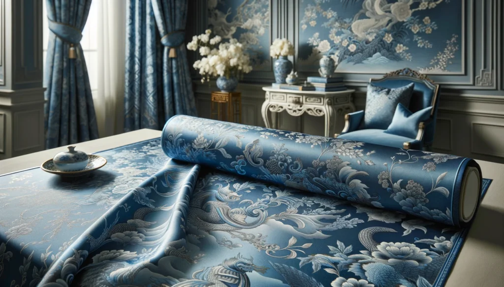 Blue Chinoiserie Fabric