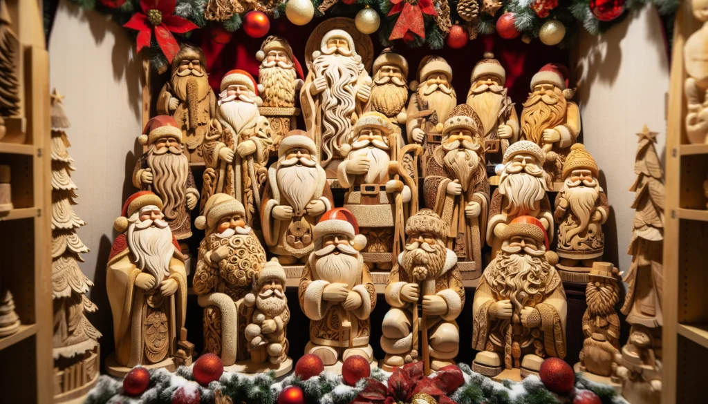 Carved Santas: A Timeless Holiday Decoration