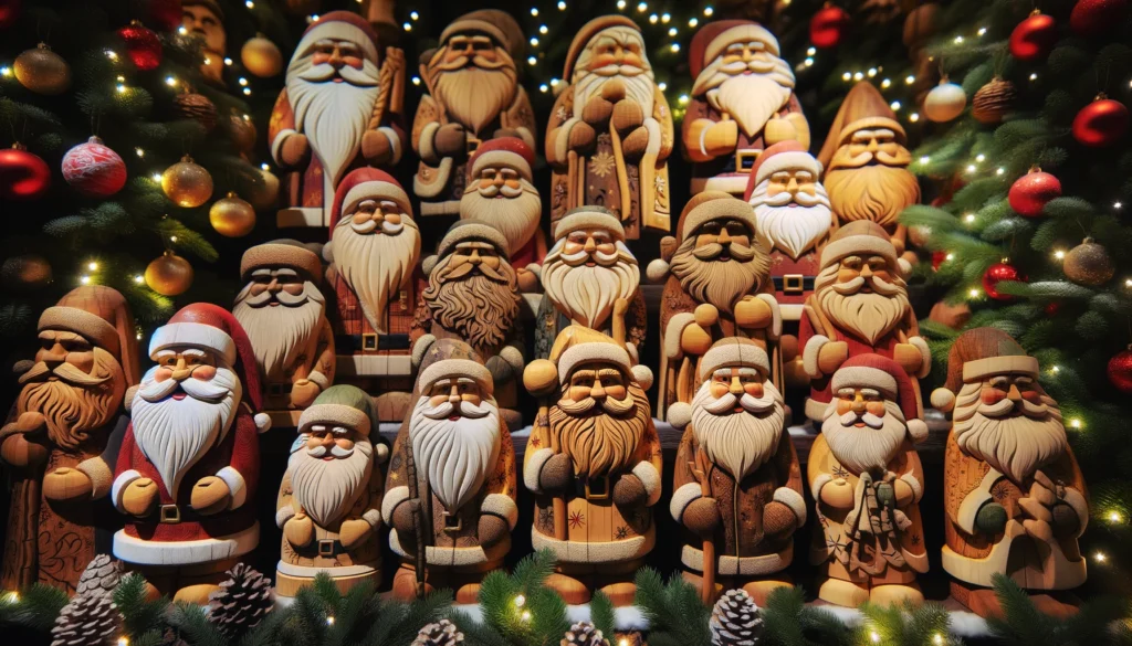 Carved Wooden Santa Claus: A Classic Christmas Decoration