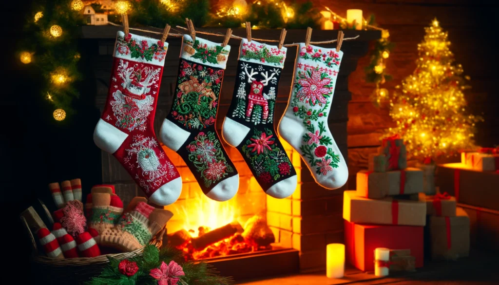 Embroidery Christmas Socks: Festive Footwear for the Holidays