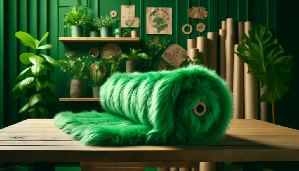 Green Fur Fabric