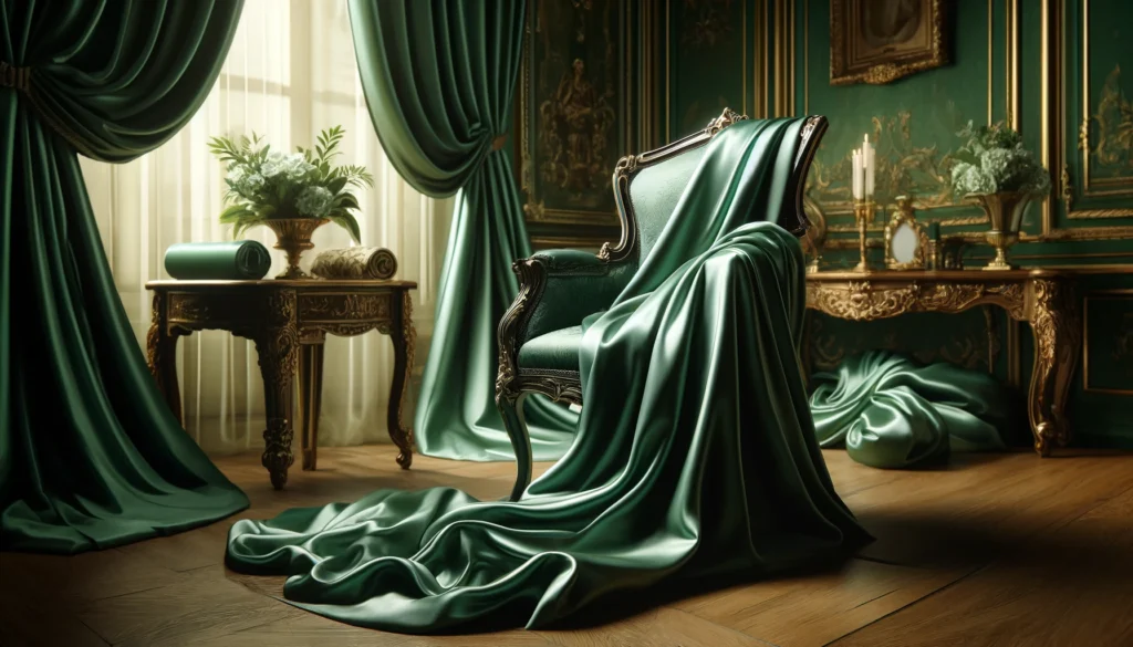 Green Satin Fabric