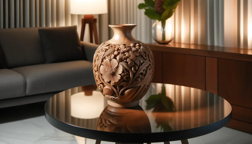 Hand Carved Wooden Vase: A Stunning Addition to Your Home Decor