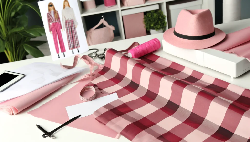 Pink Plaid Fabric