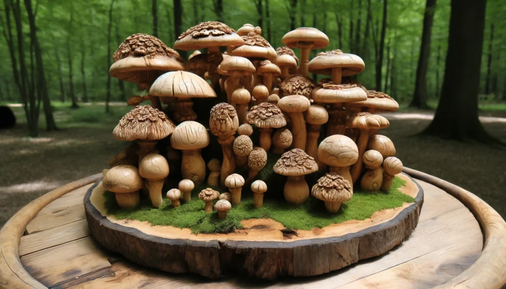 Wood Carved Mushrooms: A Rustic Addition to Your Home Décor