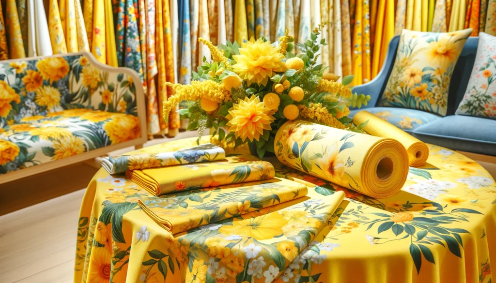 Yellow Floral Fabric